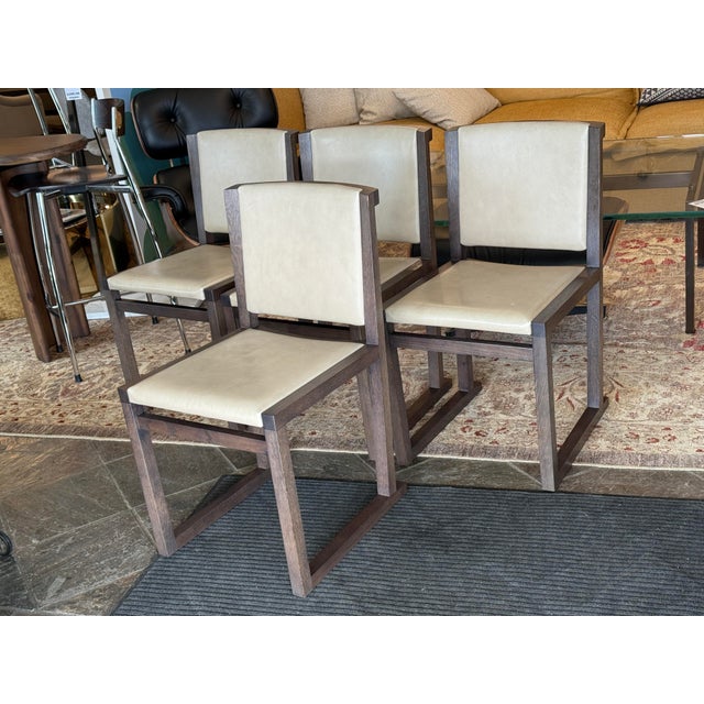 Wood Antonio Citterio for Maxalto & B&b Italia Musa Dining Side Chairs, Set of Four For Sale - Image 7 of 12