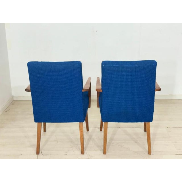 Mid-Century Blue Armchair, 1960s For Sale - Image 9 of 12