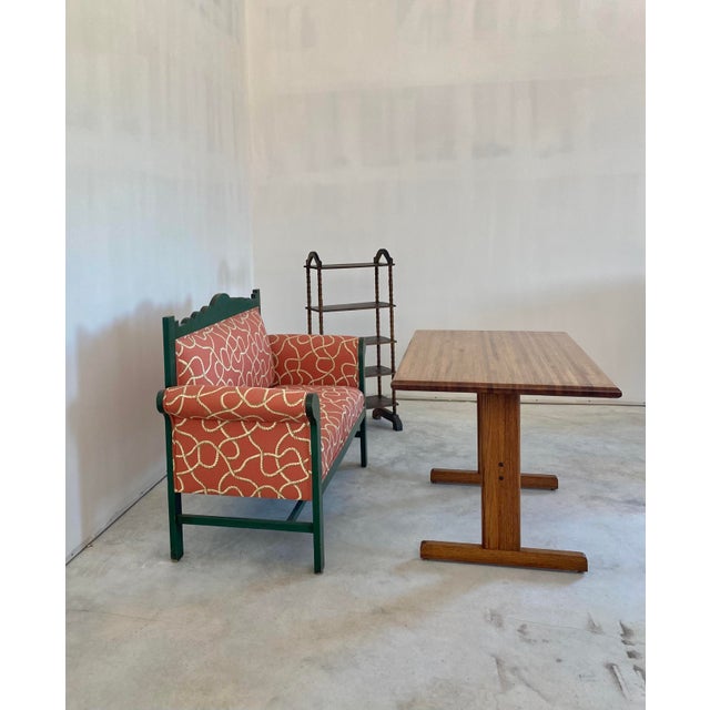 Lou Hodges-Style Oak Desk / Dining Table For Sale - Image 6 of 18