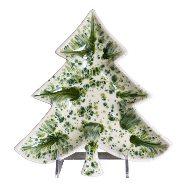 Vintage Studio Art Christmas Tree Motif Nut or Candy Dish For Sale