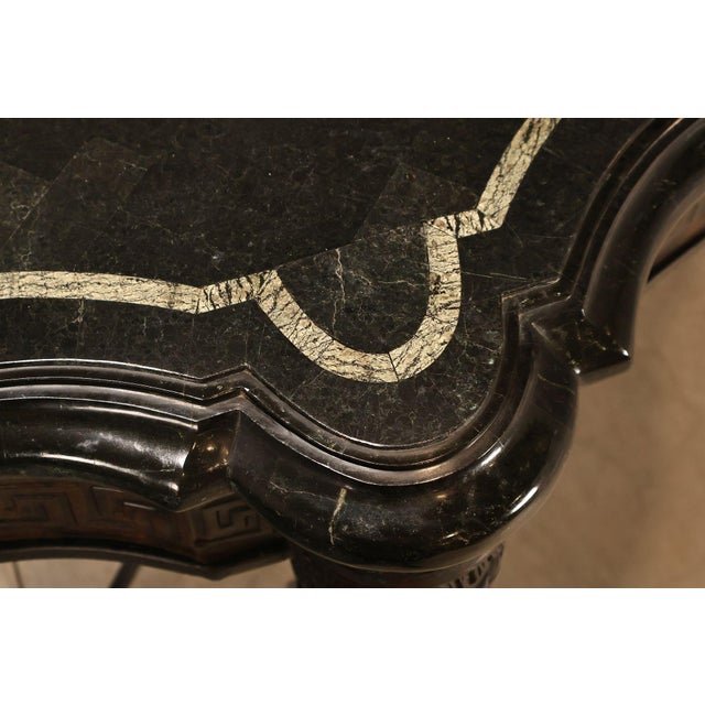Maitland - Smith Maitland Smith Greek Key Console Table With Tessellated Marble Top For Sale - Image 4 of 18
