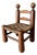 French Provincial Brutalist Low Stool by Charles Dudouyt, France 1940s For Sale