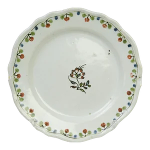 18thC. Nevers French Faience Polychrome Plate -