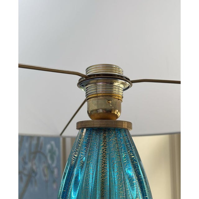 Pair of Italian Murano Glass Table Lamps, circa 1980 For Sale - Image 4 of 6