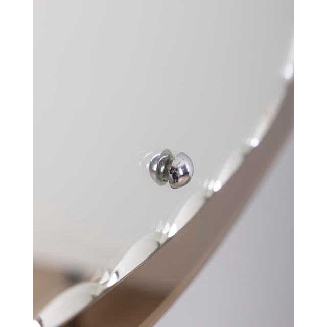 1960s Vintage Italian Smoked Glass Wall Mirror with Spotlights, 1960s For Sale - Image 5 of 10