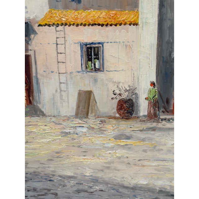 Mid-Century Modern J. Erix, Southern Street, 1960s, Oil on Canvas, Framed For Sale - Image 3 of 18