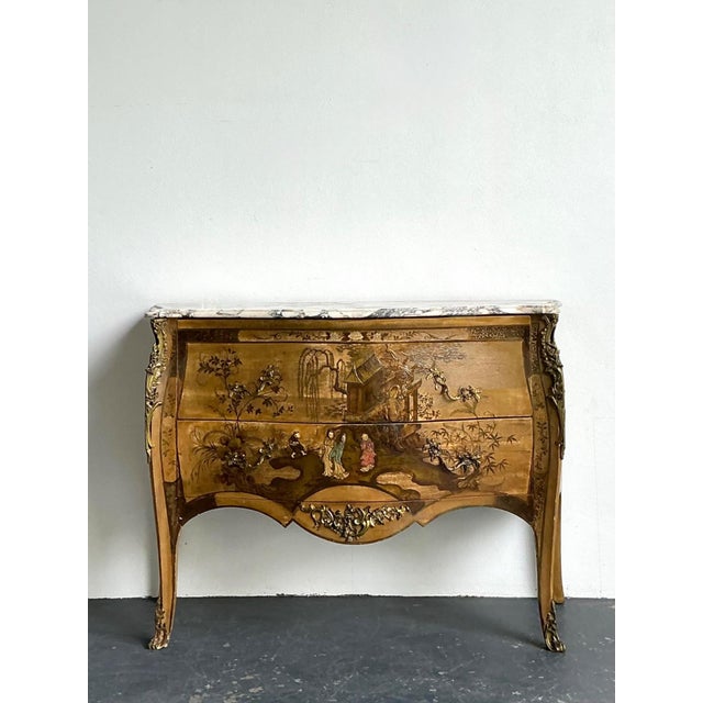 Antique Italian Chinoiserie Style Commode For Sale - Image 10 of 18