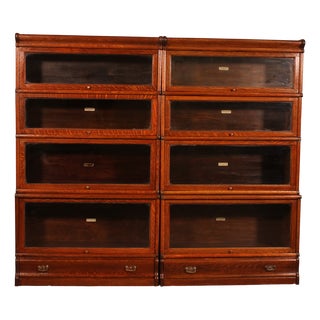 Oak Bookcases from Globe Wernicke, 1900s, Set of 2 For Sale
