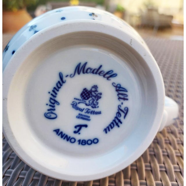 Vintage original pewter jug, model royal tettau, year 1800, bavaria, germany. Circa 1970. Jug with pewter lid by...