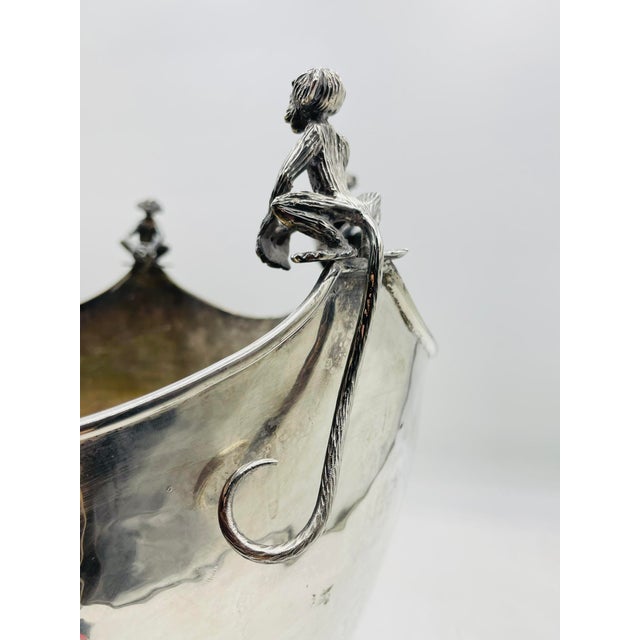1980s Emilia Castillo, Silver-Plated "Monkey" Punch Bowl, Mexican Modernism For Sale - Image 10 of 18