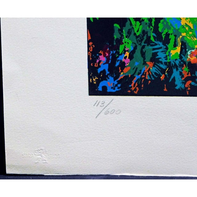 1980s LeRoy Neiman "American Gold" Hand Signed & # Serigraph Sports Olympic Unframed For Sale - Image 5 of 7