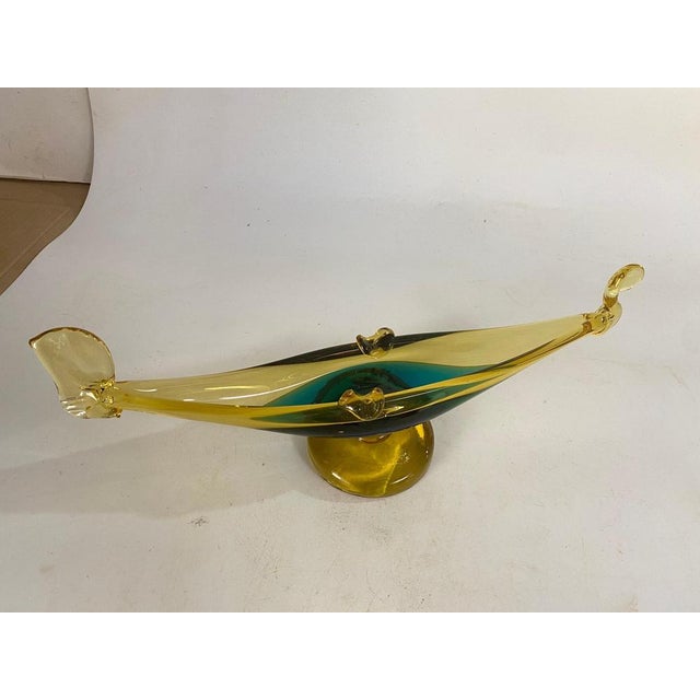 Art Glass Ashtray in Venice Gondola Shaped Italy, 1970 For Sale - Image 9 of 14