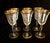 Transparent Mid 20th Century Gold Trim Optical Paneled Goblets - Set of Six For Sale - Image 8 of 12