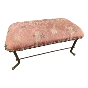 19th Century French Brass Satin Stool Footstool