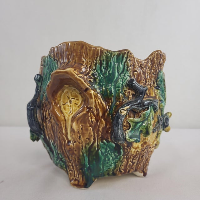 Ceramic Art Nouveau Wasmuël Slip Planter, 1890s For Sale - Image 7 of 11