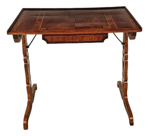 Italian 18th Century Parquetry Inlaid Campaign Desk