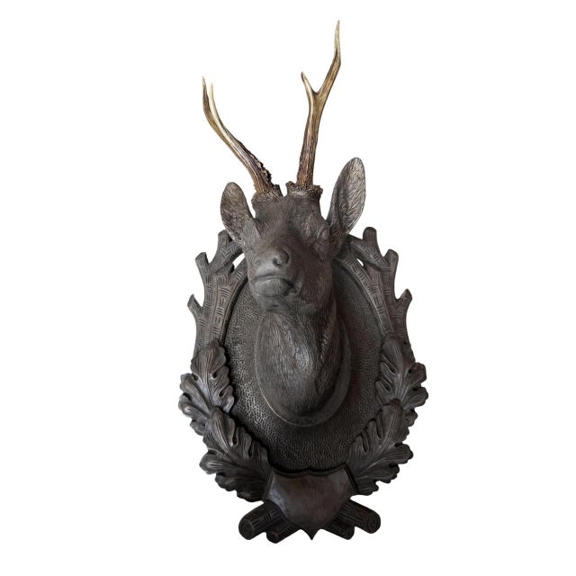 American Cast Deer Head Ceramic Signed Brad Hamn 2005 American For Sale - Image 3 of 6