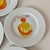 French 1990s Limoges France Orange Print Plates; Set of 6 For Sale - Image 3 of 8