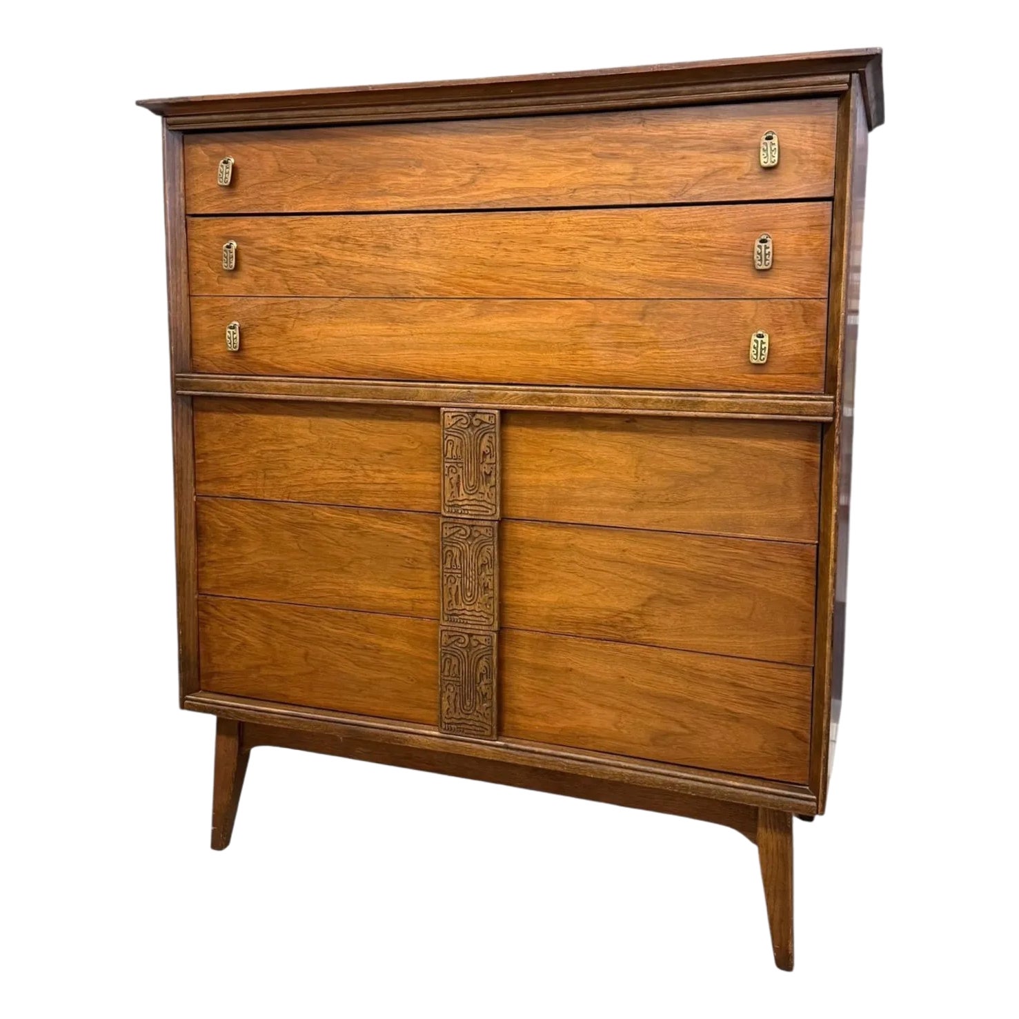 1960s Vintage Mid Century Modern Dresser by Bassett Aztec