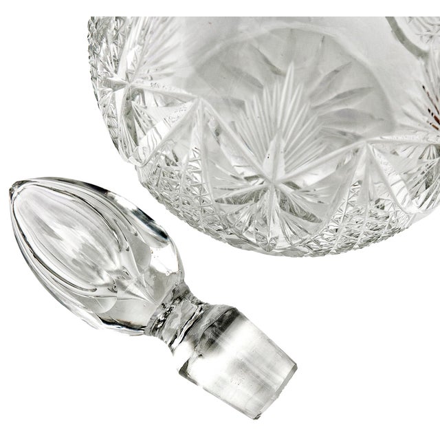 Mid 20th Century Cut Crystal Decanters- Set of 2 For Sale - Image 12 of 12