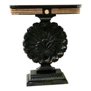 Hollywood Regency Carved Wood Shell Console Table For Sale