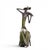 Ruth Bloch Woman Playing Violin Israeli Bronze Sculpture This sculpture measures: 10.25 wide x 13.5 deep x 24.5 inches...
