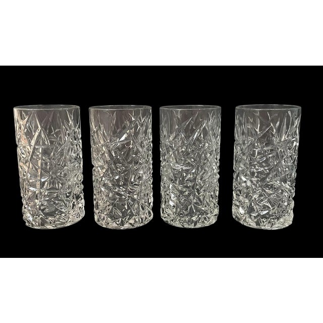 Mid-Century Modern Cristal d'Arques Durand Sculptra Tumbler Glasses 5 7/8" Highball 16 Oz Set of 8 For Sale - Image 3 of 10