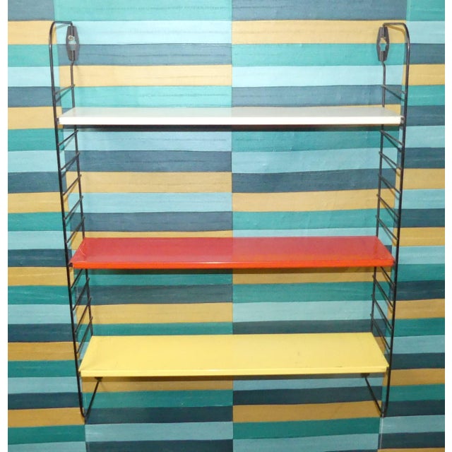 String Shelves in Red, White, Yellow and Black Ladders by A. D. Dekker for Tomado, 1960s For Sale - Image 10 of 15