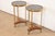 Baker Furniture Company Baker Furniture Style Regency Burl Wood and Brass Marble Top Guéridon Side Tables, Pair For Sale - Image 4 of 11