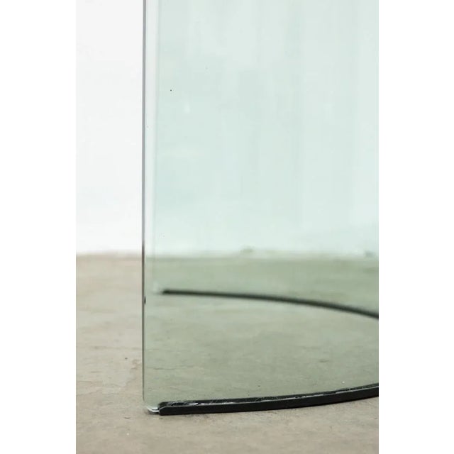 Oval Glass Table from Fiam, 1980s For Sale - Image 4 of 13
