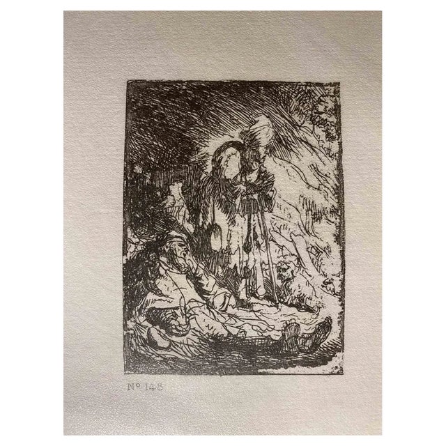 Charles Amand Durand after Rembrandt, Beggers, 19th Century, Engraving For Sale