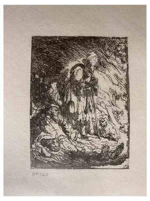 Charles Amand Durand after Rembrandt, Beggers, 19th Century, Engraving