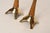 Pair of Sculptural Vintage Austrian Brass and Walnut Candlesticks For Sale - Image 17 of 18