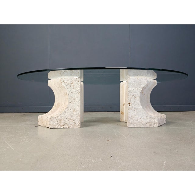 Vintage Travertine Coffee Table, Italy, 1970s For Sale - Image 10 of 13