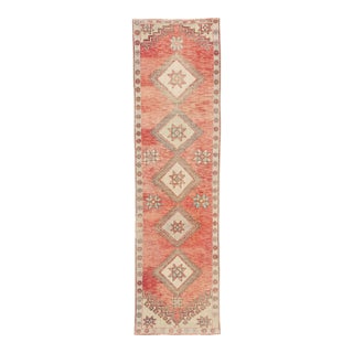 Vintage Turkish Oushak Rug, 02'09 X 10'00 For Sale