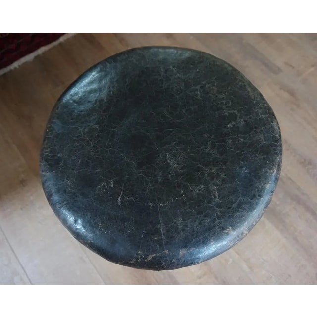 Antique Leather Ottoman For Sale - Image 13 of 15