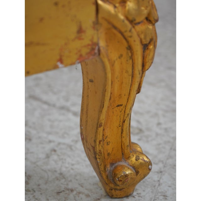 Antique Gold Gilt Queen Size Cane Back Bed For Sale - Image 4 of 16