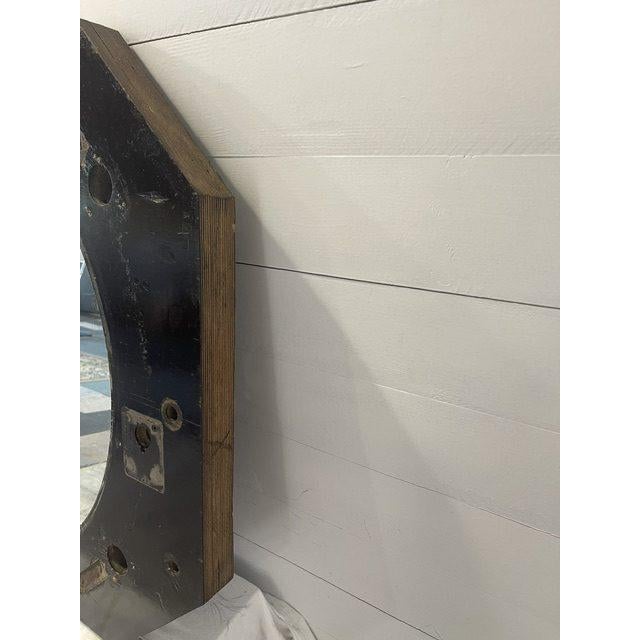 Vintage Industrial Wooden Mirror in Negative Molds, 1950s For Sale - Image 4 of 10