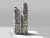 Set of 2 block white vases by donatas zukauskas. Dimensions: tall: d 8,5 x w 8,5 x h 59 cm. Short: d 8 x w 10,5 x h 51 cm....
