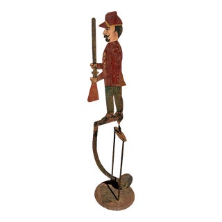 Antique Victorian Folk Art Metal Balance Sculpture For Sale