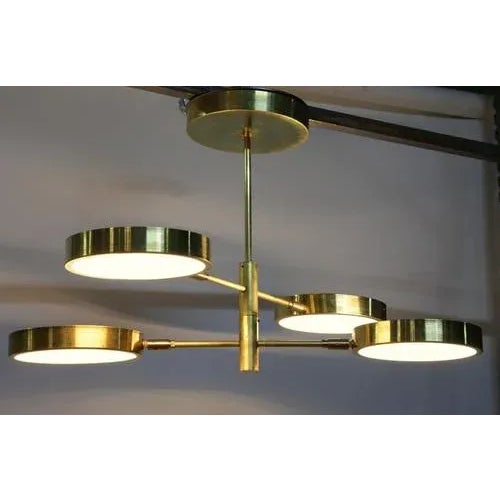 Gold Chandelier by Silvio Piattelli For Sale - Image 8 of 13