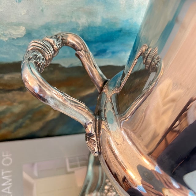 Vintage Silverplate Trophy Cup Champagne Bucket by Birmingham Silver Co. For Sale - Image 9 of 12