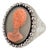 Miriam Salat Mythological Roman Cameo Resin Ring Set In Sterling Silver & Topaz For Sale