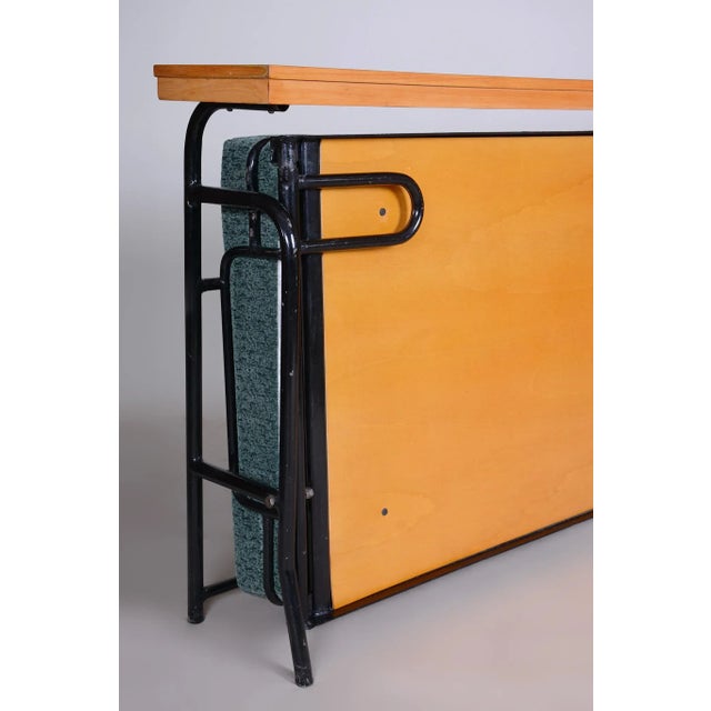 Blue Bauhaus Brown & Blue Sofa, Czechia, 1930s For Sale - Image 8 of 18