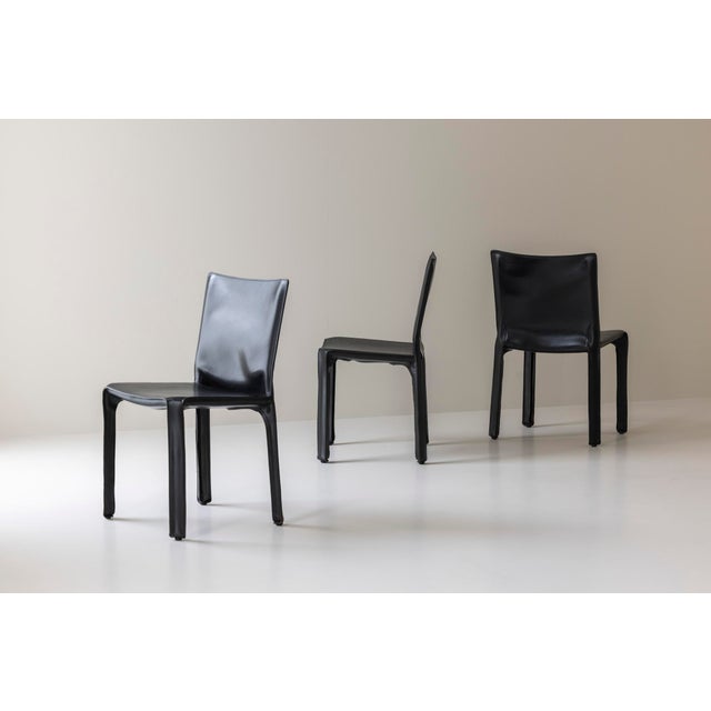 Model 413 Cab Dining Chairs by Mario Bellini for Cassina, 1977, Set of 6 For Sale - Image 13 of 16
