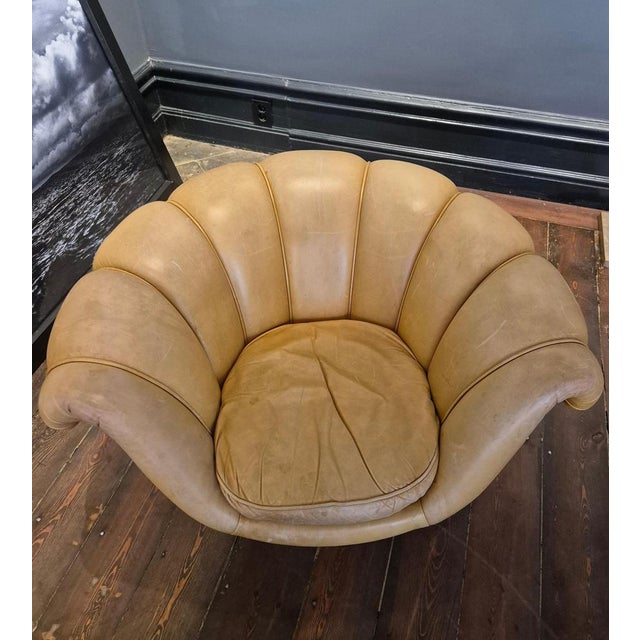 Animal Skin Mid-Century Scandinavian Easy Chair Model Sorry attributed to Overman Ab Sweden, 1967 For Sale - Image 7 of 11