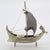 Vintage Italian Handmade Silver Ship Figurine, 1980s For Sale - Image 4 of 12
