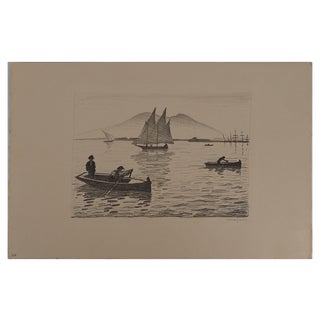 Albert Marquet, Fishermen in the Bay of Naples, Original Lithograph For Sale