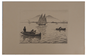 Albert Marquet, Fishermen in the Bay of Naples, Original Lithograph