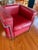 Chrome and Red Leather Club Chair in the Style of Le Corbusier For Sale - Image 4 of 10